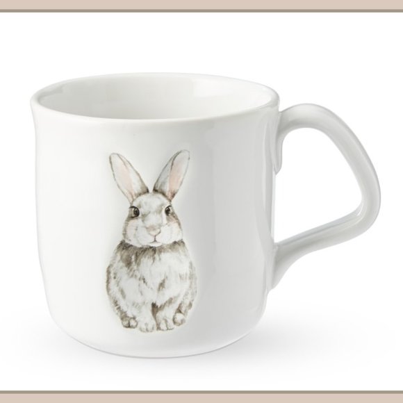 NEW RARE Williams Sonoma Debossed Easter Bunny Mug 10 OZ Stoneware - Picture 2 of 6